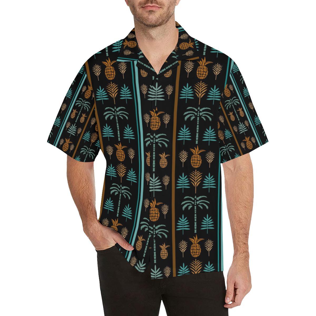 Hawaiian Themed Pattern Print Design H023 Men Hawaiian Shirt-JorJune