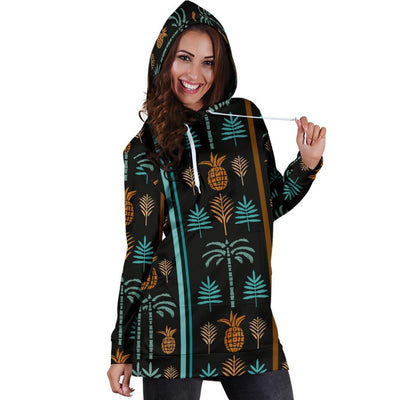 Hawaiian Themed Pattern Print Design H023 Women Hoodie Dress