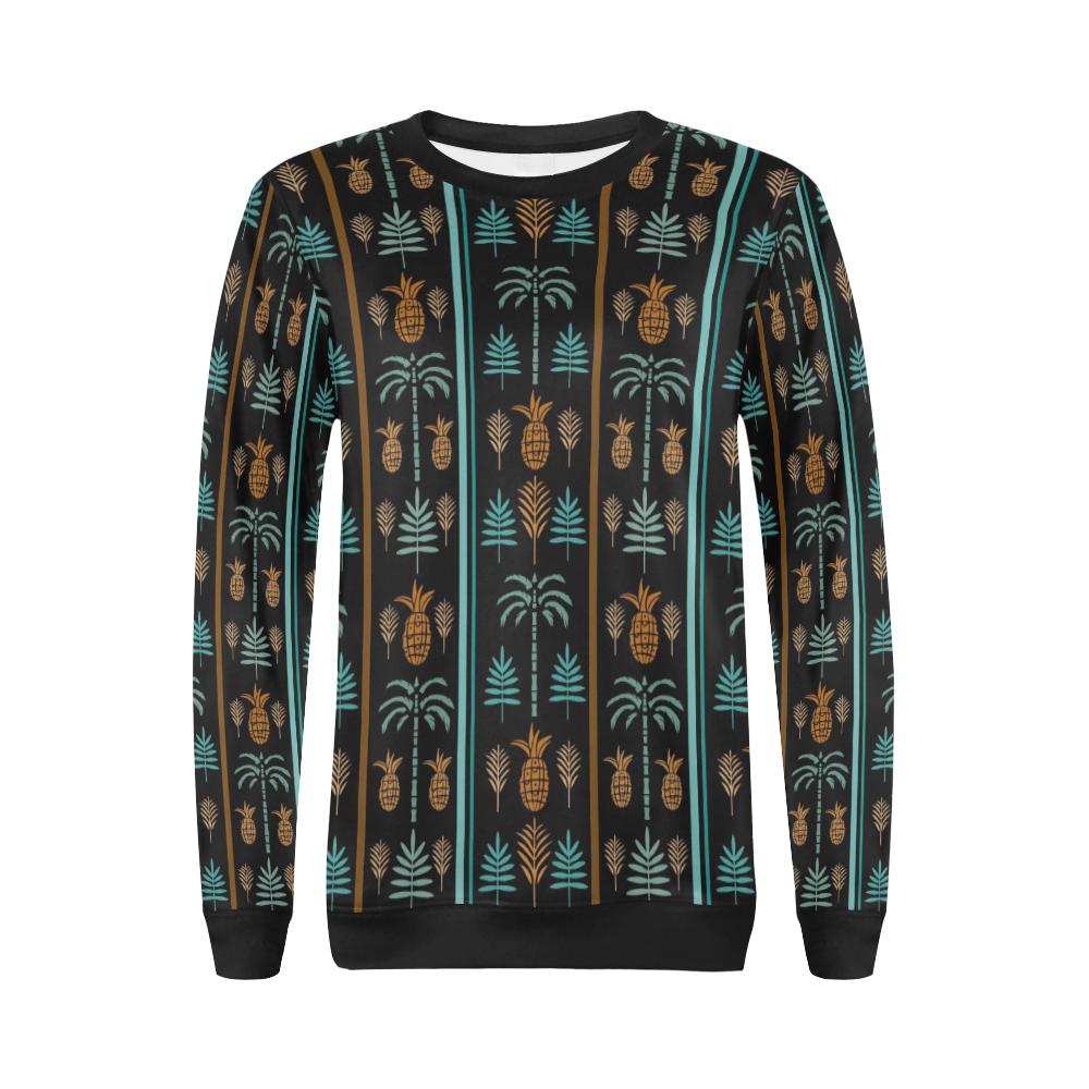 Hawaiian Themed Pattern Print Design H023 Women Long Sleeve Sweatshirt-JorJune