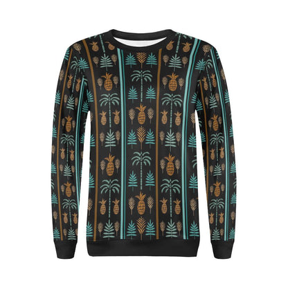 Hawaiian Themed Pattern Print Design H023 Women Long Sleeve Sweatshirt-JorJune