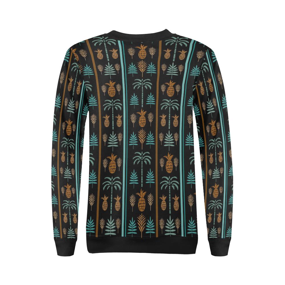 Hawaiian Themed Pattern Print Design H023 Women Long Sleeve Sweatshirt-JorJune