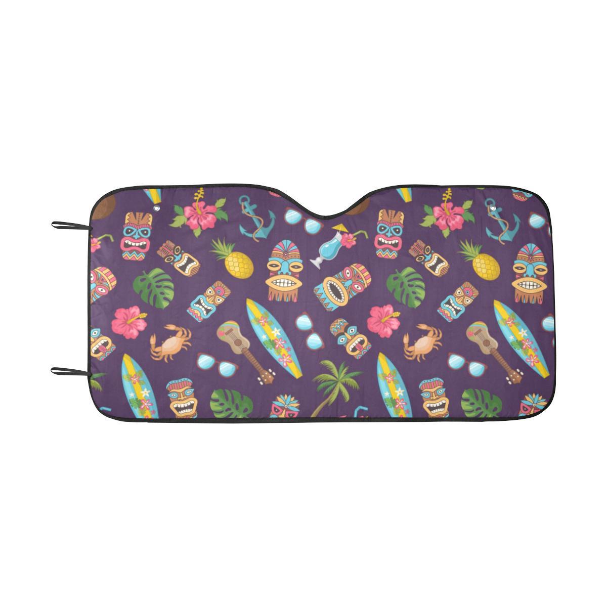 Hawaiian Themed Pattern Print Design H024 Car Sun Shade-JorJune