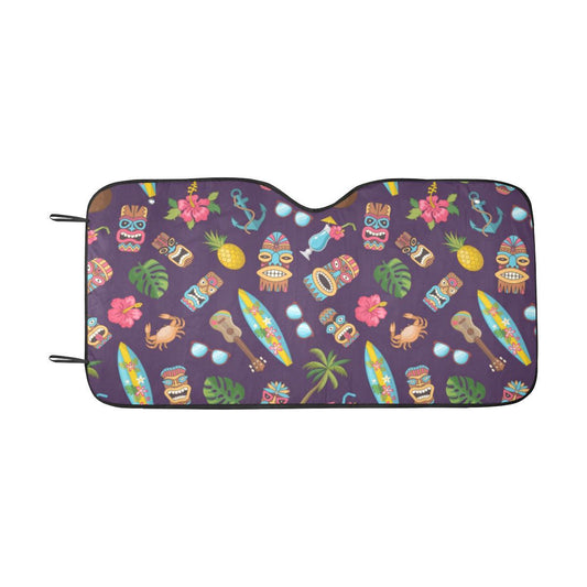 Hawaiian Themed Pattern Print Design H024 Car Sun Shade-JorJune