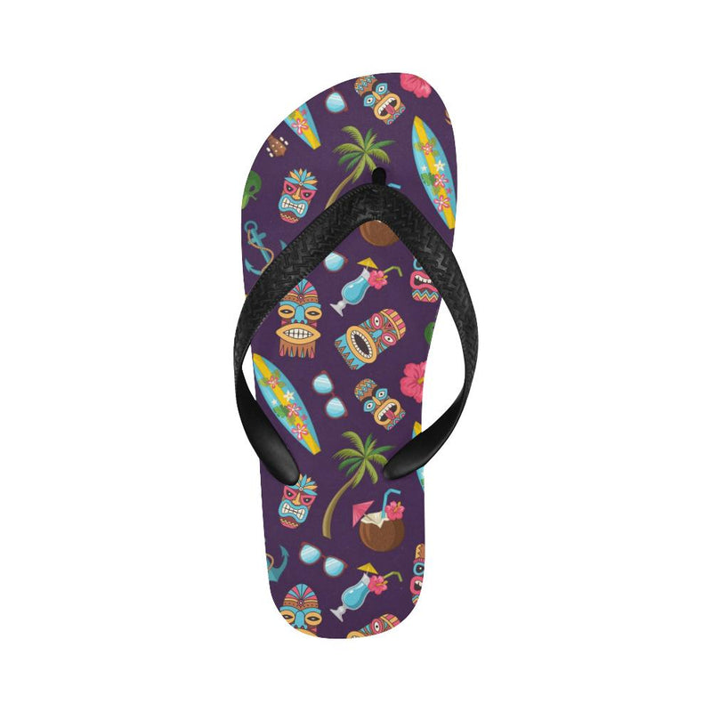 Hawaiian Themed Pattern Print Design H024 Flip Flops-JorJune