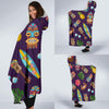 Hawaiian Themed Pattern Print Design H024 Hooded Blanket-JORJUNE.COM