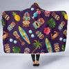 Hawaiian Themed Pattern Print Design H024 Hooded Blanket-JORJUNE.COM