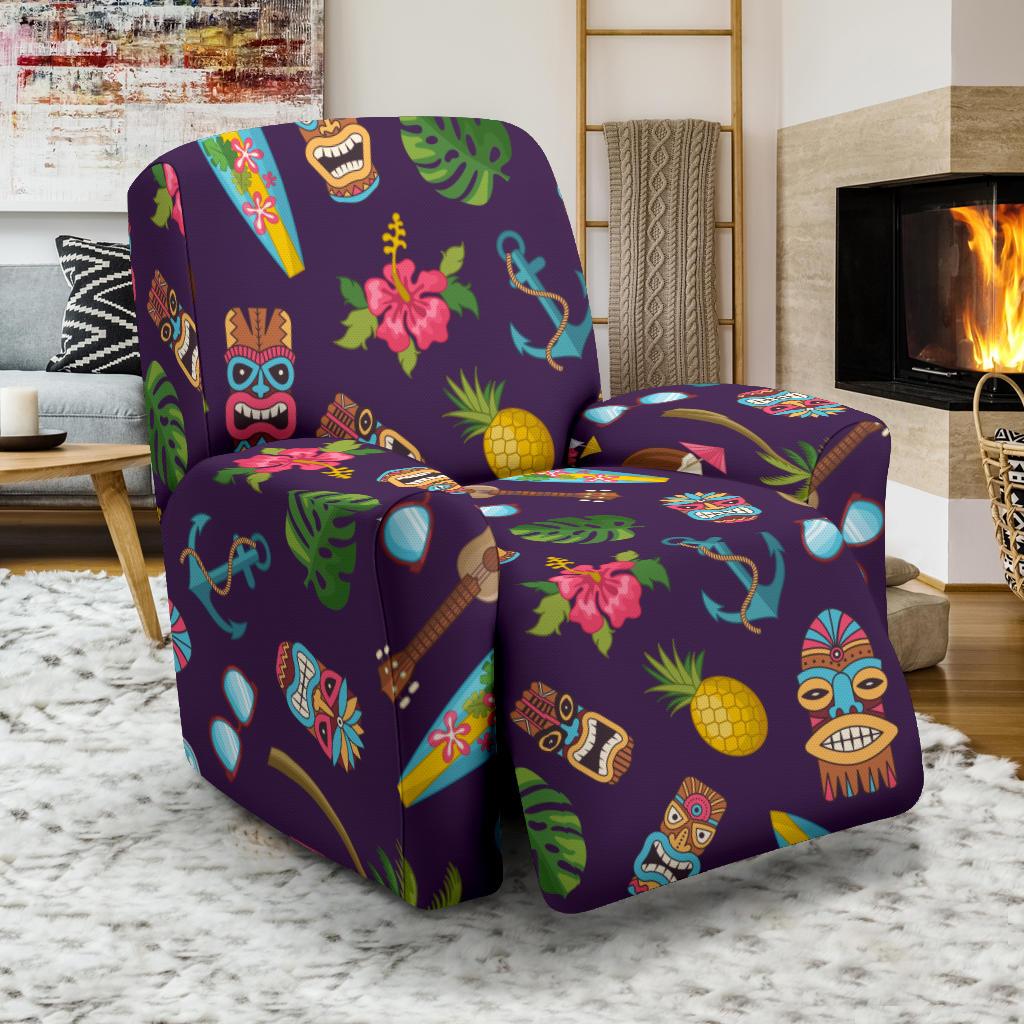Hawaiian Themed Pattern Print Design H024 Recliner Slipcover-JORJUNE.COM