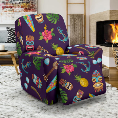 Hawaiian Themed Pattern Print Design H024 Recliner Slipcover-JORJUNE.COM