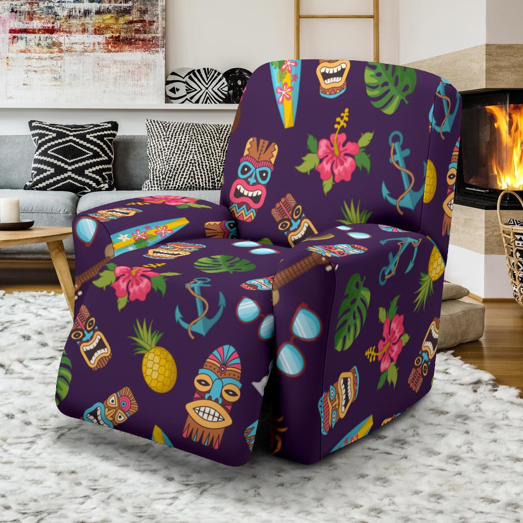 Hawaiian Themed Pattern Print Design H024 Recliner Slipcover-JORJUNE.COM