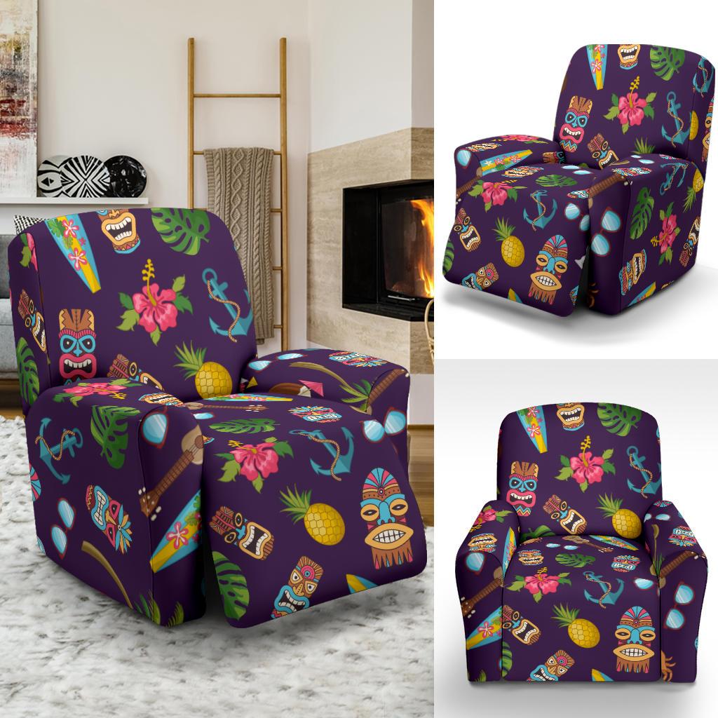 Hawaiian Themed Pattern Print Design H024 Recliner Slipcover-JORJUNE.COM