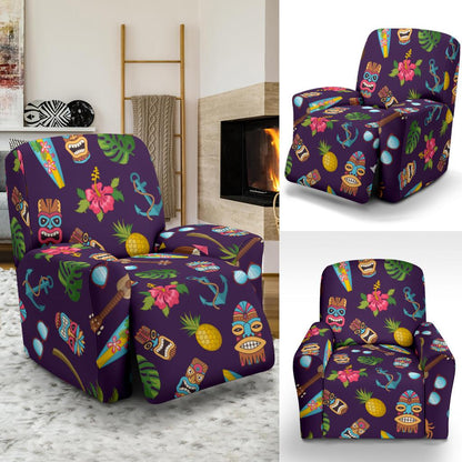 Hawaiian Themed Pattern Print Design H024 Recliner Slipcover-JORJUNE.COM