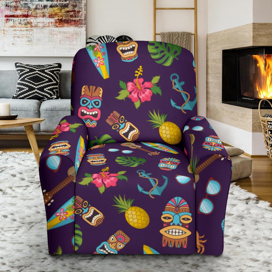 Hawaiian Themed Pattern Print Design H024 Recliner Slipcover-JORJUNE.COM