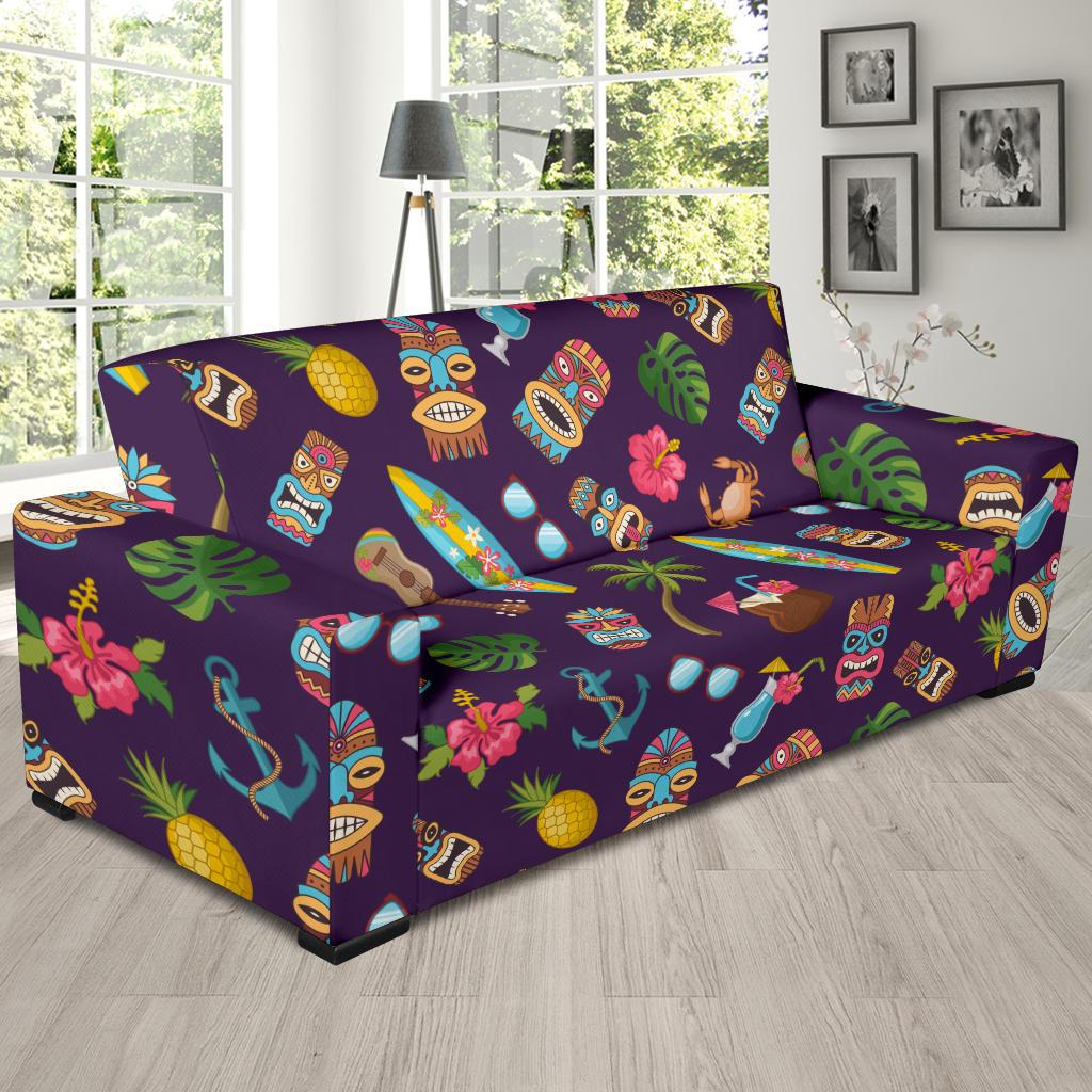 Hawaiian Themed Pattern Print Design H024 Sofa Slipcover-JORJUNE.COM