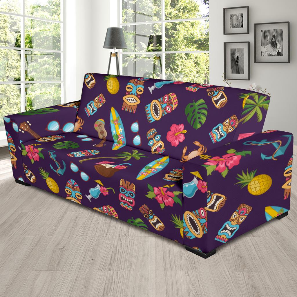 Hawaiian Themed Pattern Print Design H024 Sofa Slipcover-JORJUNE.COM