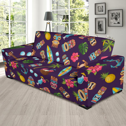 Hawaiian Themed Pattern Print Design H024 Sofa Slipcover-JORJUNE.COM