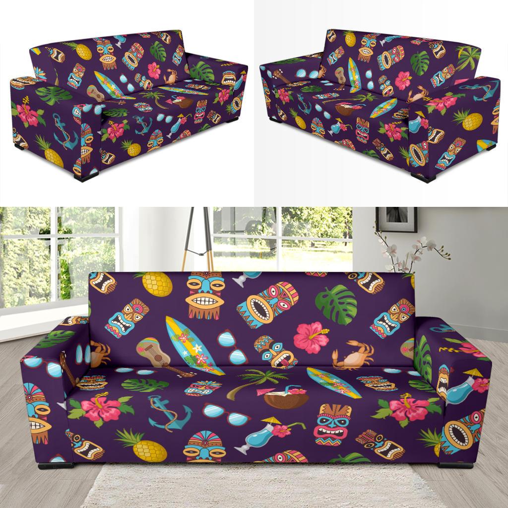 Hawaiian Themed Pattern Print Design H024 Sofa Slipcover-JORJUNE.COM