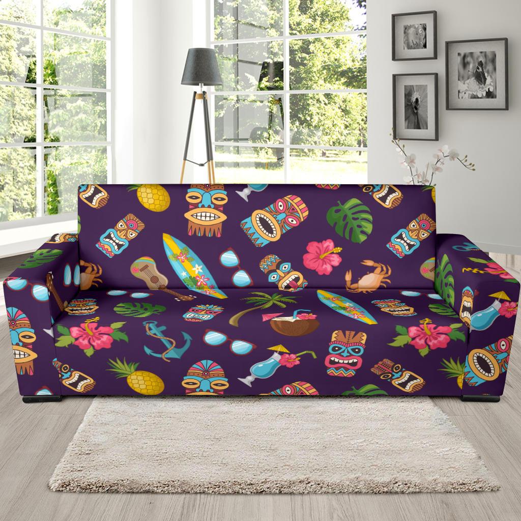 Hawaiian Themed Pattern Print Design H024 Sofa Slipcover-JORJUNE.COM