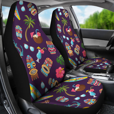 Hawaiian Themed Pattern Print Design H024 Universal Fit Car Seat Covers-JorJune