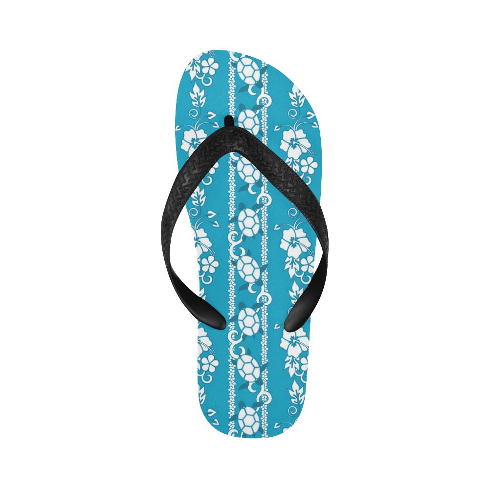 Hawaiian Themed Pattern Print Design H025 Flip Flops-JorJune