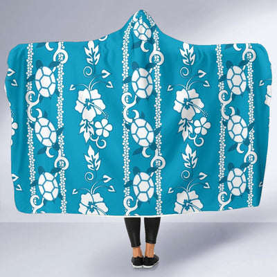 Hawaiian Themed Pattern Print Design H025 Hooded Blanket-JORJUNE.COM