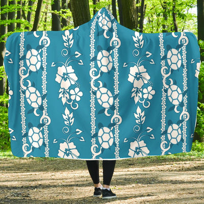 Hawaiian Themed Pattern Print Design H025 Hooded Blanket-JORJUNE.COM