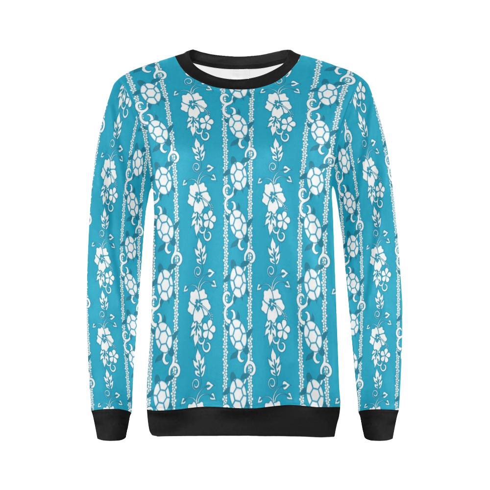 Hawaiian Themed Pattern Print Design H025 Women Long Sleeve Sweatshirt-JorJune