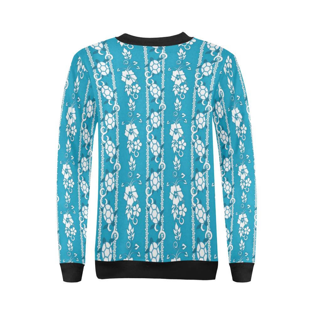 Hawaiian Themed Pattern Print Design H025 Women Long Sleeve Sweatshirt-JorJune