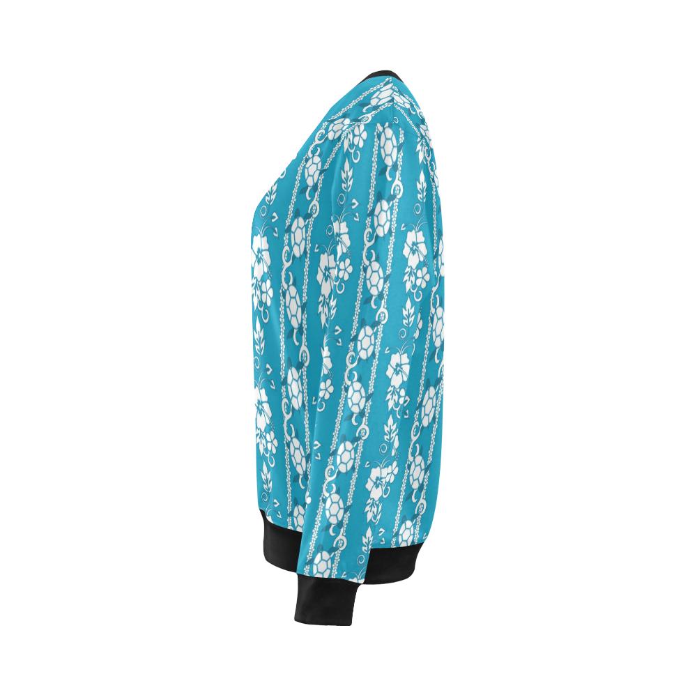 Hawaiian Themed Pattern Print Design H025 Women Long Sleeve Sweatshirt-JorJune