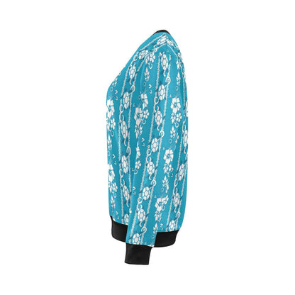Hawaiian Themed Pattern Print Design H025 Women Long Sleeve Sweatshirt-JorJune