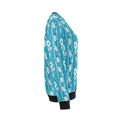 Hawaiian Themed Pattern Print Design H025 Women Long Sleeve Sweatshirt-JorJune