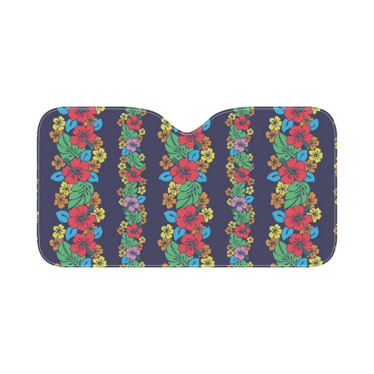 Hawaiian Themed Pattern Print Design H03 Car Sun Shade-JorJune