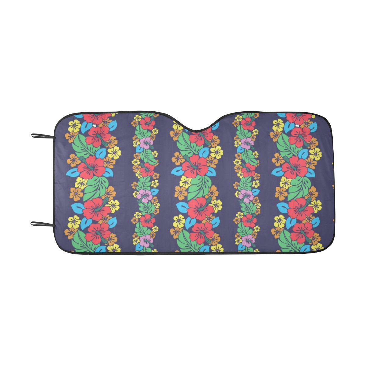 Hawaiian Themed Pattern Print Design H03 Car Sun Shade-JorJune