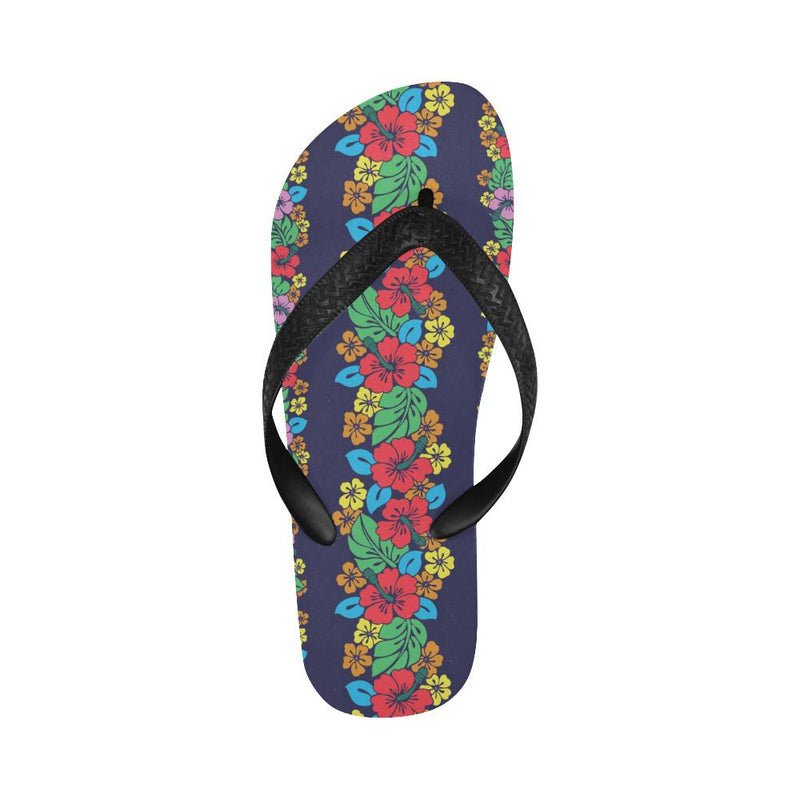 Hawaiian Themed Pattern Print Design H03 Flip Flops-JorJune