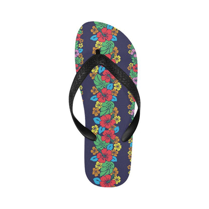 Hawaiian Themed Pattern Print Design H03 Flip Flops-JorJune