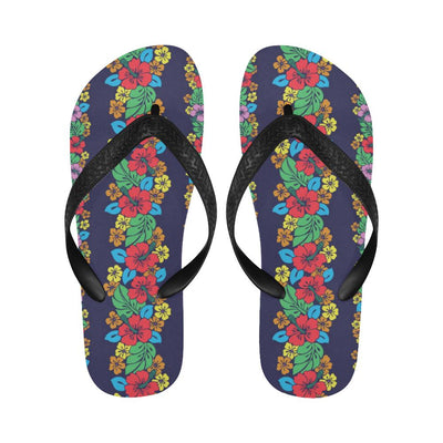 Hawaiian Themed Pattern Print Design H03 Flip Flops-JorJune