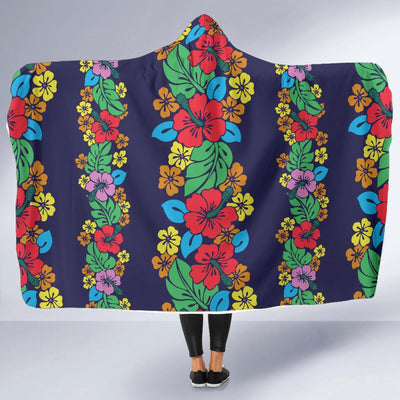 Hawaiian Themed Pattern Print Design H03 Hooded Blanket-JORJUNE.COM