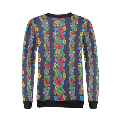 Hawaiian Themed Pattern Print Design H03 Women Long Sleeve Sweatshirt-JorJune