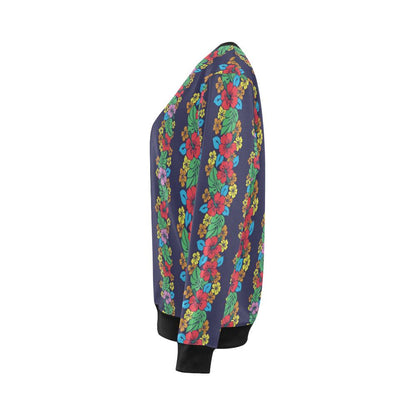 Hawaiian Themed Pattern Print Design H03 Women Long Sleeve Sweatshirt-JorJune