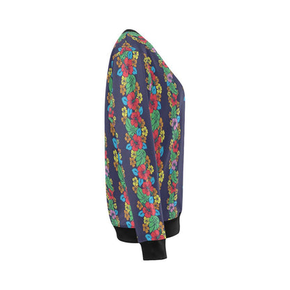 Hawaiian Themed Pattern Print Design H03 Women Long Sleeve Sweatshirt-JorJune