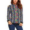 Hawaiian Themed Pattern Print Design H03 Women Long Sleeve Sweatshirt-JorJune