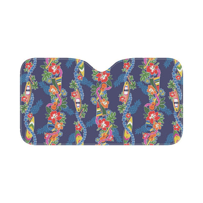 Hawaiian Themed Pattern Print Design H04 Car Sun Shade-JorJune