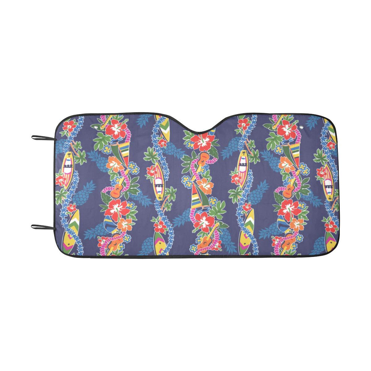 Hawaiian Themed Pattern Print Design H04 Car Sun Shade-JorJune