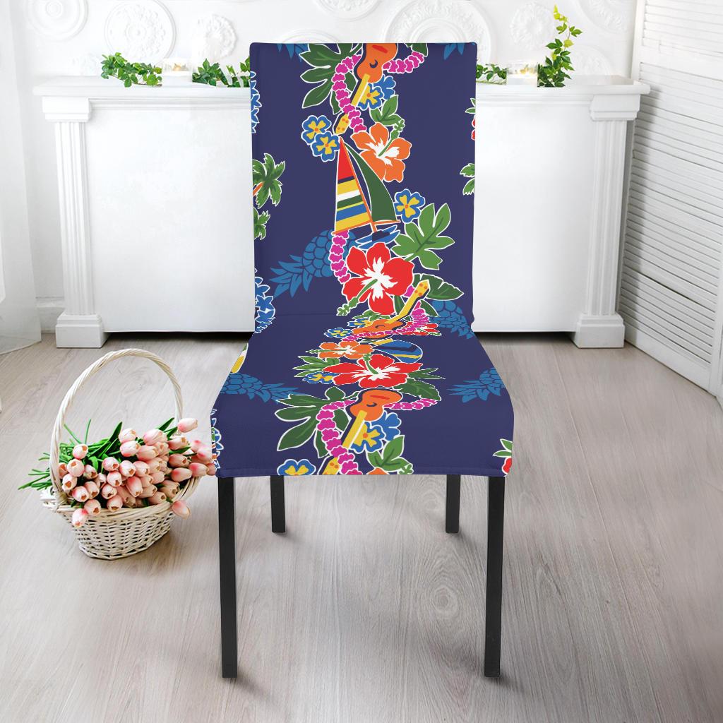 Hawaiian Themed Pattern Print Design H04 Dining Chair Slipcover-JORJUNE.COM