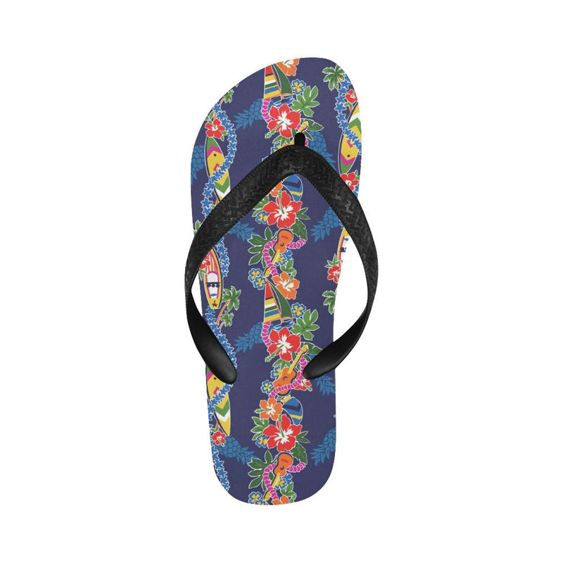 Hawaiian Themed Pattern Print Design H04 Flip Flops-JorJune