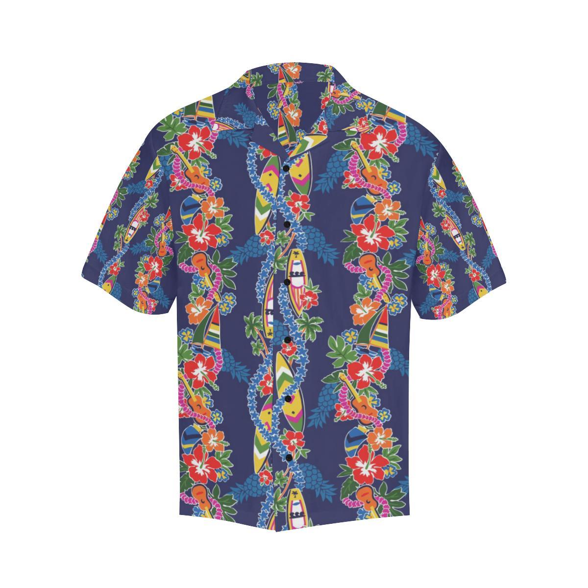 Hawaiian Themed Pattern Print Design H04 Men Hawaiian Shirt-JorJune