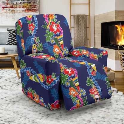 Hawaiian Themed Pattern Print Design H04 Recliner Slipcover-JORJUNE.COM