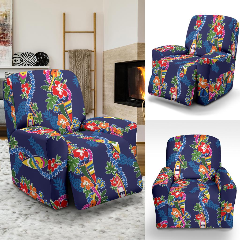 Hawaiian Themed Pattern Print Design H04 Recliner Slipcover-JORJUNE.COM