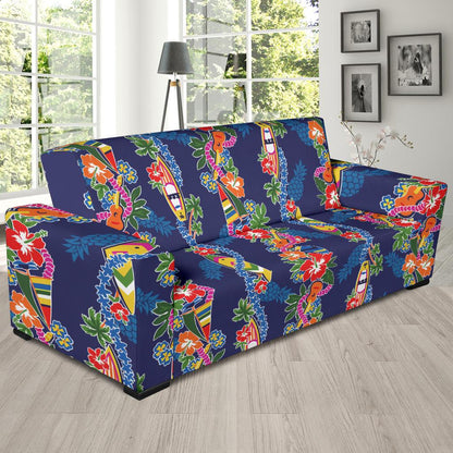 Hawaiian Themed Pattern Print Design H04 Sofa Slipcover-JORJUNE.COM