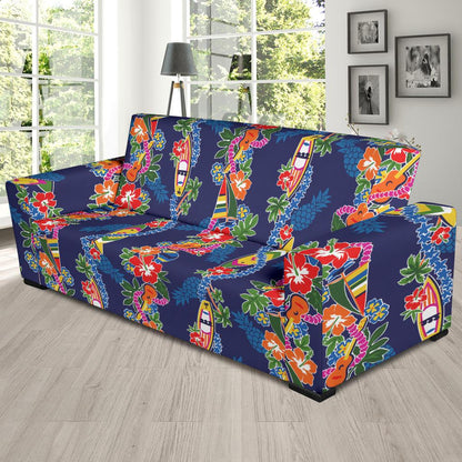 Hawaiian Themed Pattern Print Design H04 Sofa Slipcover-JORJUNE.COM