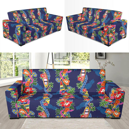 Hawaiian Themed Pattern Print Design H04 Sofa Slipcover-JORJUNE.COM